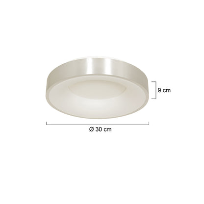 Okrągła lampa sufitowa LED Steinhauer Ringlede – rysunek z wymiarami