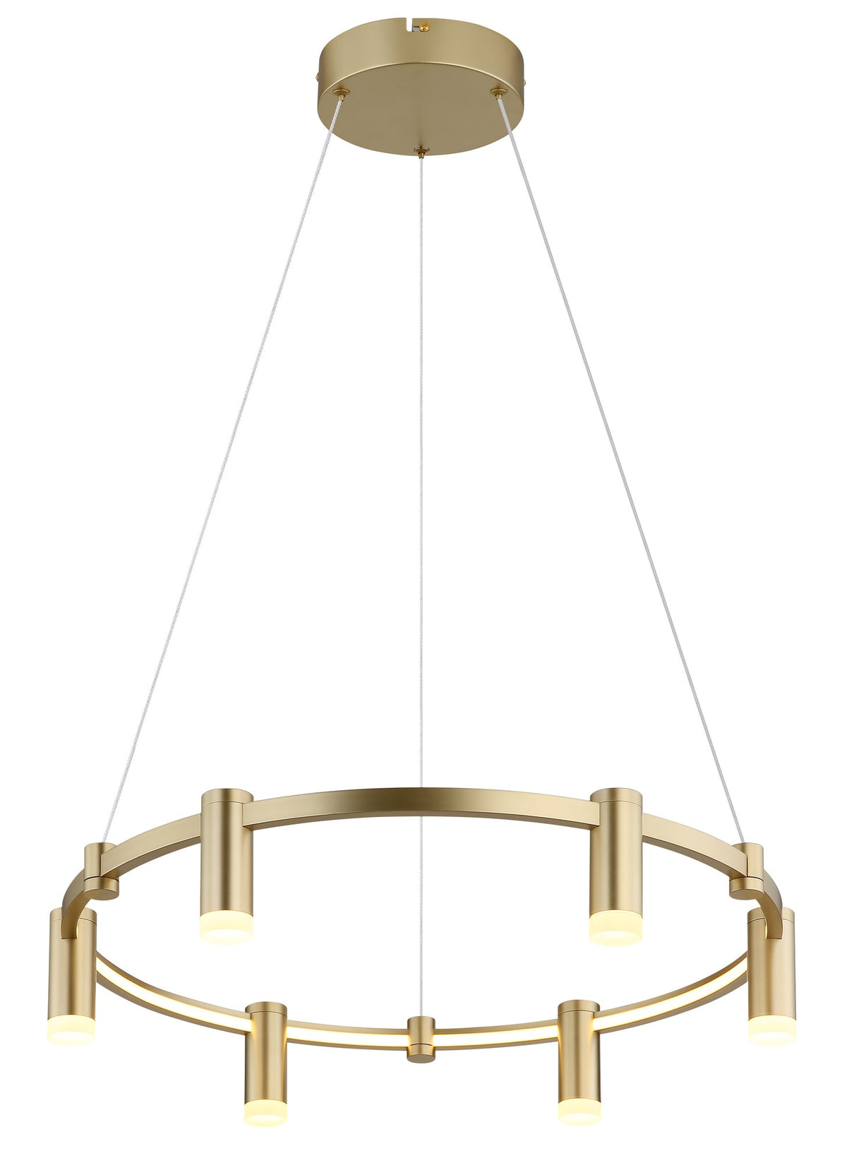 Lampada a sospensione LED metallica dorata charmante – immagine 3