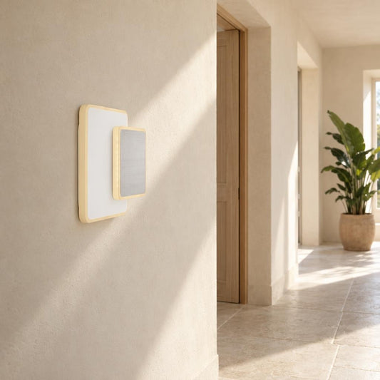 Candeeiro de Parede Many Branco/Níquel LED Obolg – fotografia de ambiente