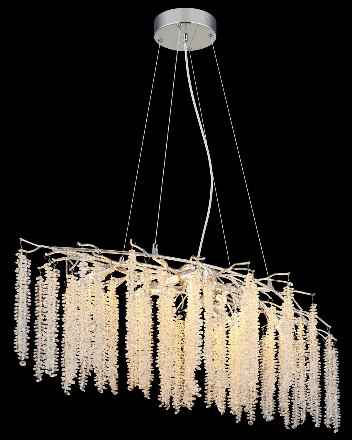 Grando lampadario di cristallo cromato – immagine 3