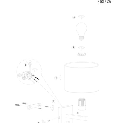 strakke-wandlamp-zwart-met-ronde-kap-steinhauer-stang-variant-image9