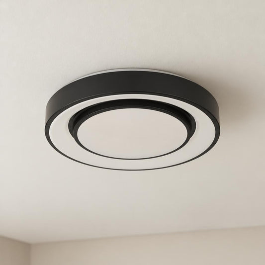 Candeeiro de teto LED preto Globo Sully – fotografia de ambiente