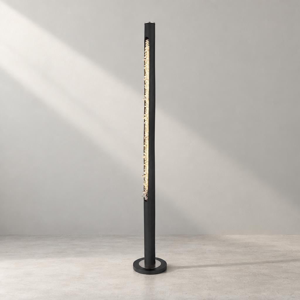 Globo Felicitas Black LED Floor Lamp – studio image