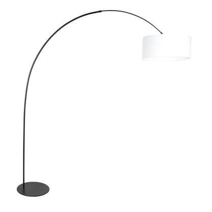 Anne Lighting Curve Arc Floor Lamp in Black and White