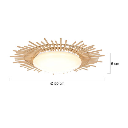 Бамбуков плафон Aura LED – Anne Light & Home – чертеж с размери