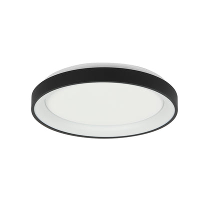 Rund svartvit LED-taklampa Steinhauer Ringlede – bild 1