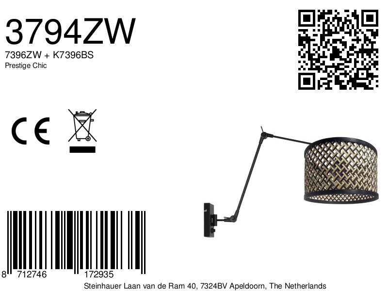 moderne-zwarte-wandlamp-met-rieten-kap-steinhauer-prestige-chic-variant-image8a