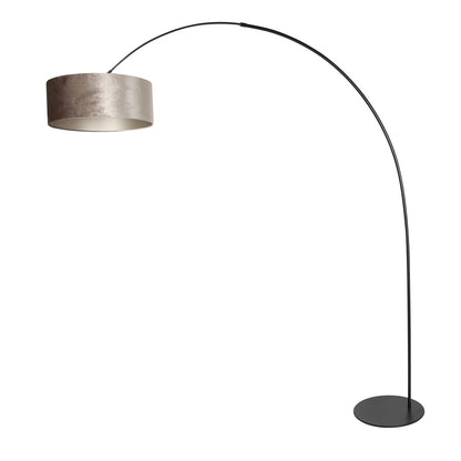 simpele-zwarte-booglamp-zilveren-kap-anne-lighting-curve-variant-image1