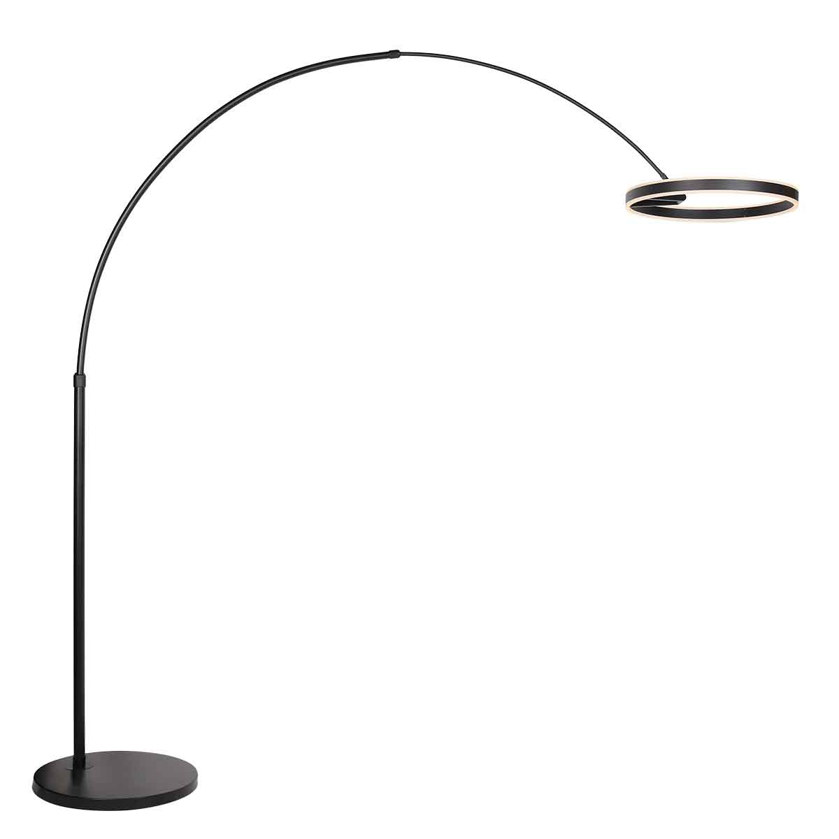 Steinhauer Ringlux Black Modern Metal Floor Lamp