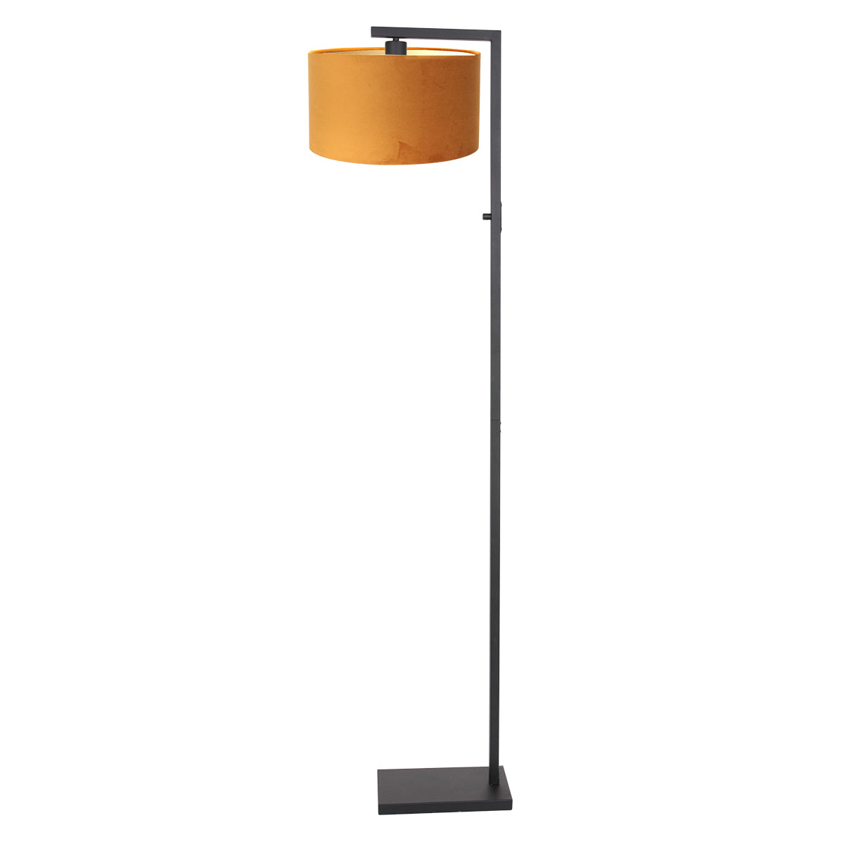 okergele-schemerlamp-met-zwart-armatuur-steinhauer-stang-main-image
