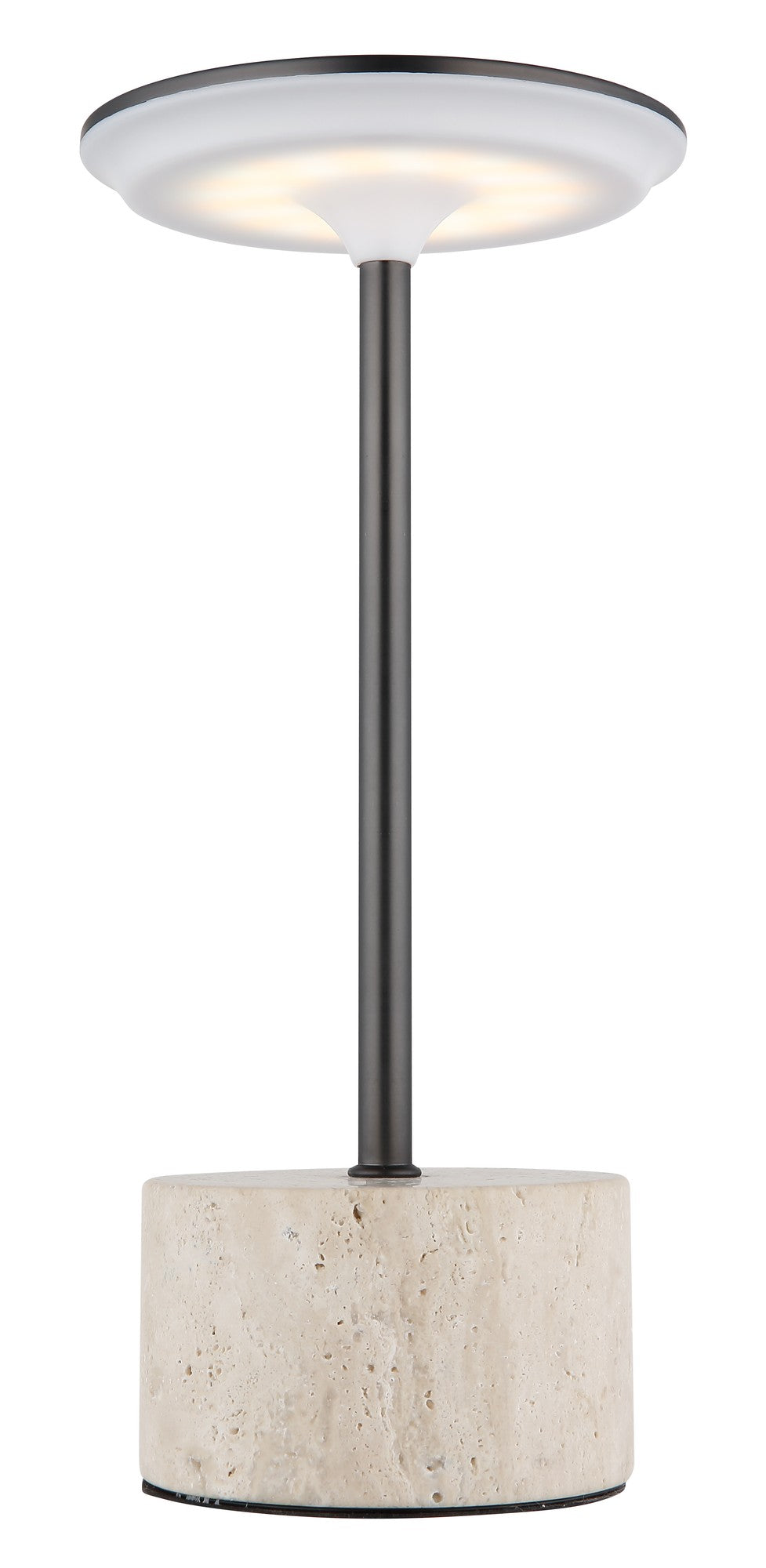 Lampada da tavolo LED in travertino grigio d'atmosfera – immagine 10