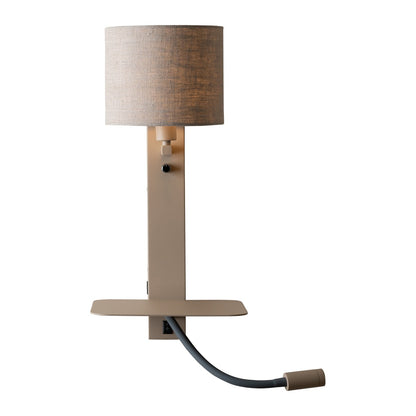 Grande lampada da parete in lino color sabbia e taupe It's About RoMi Florence