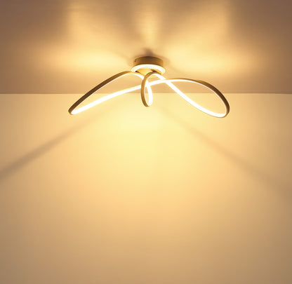 Lampada da soffitto in metallo LED color sabbia con carattere – immagine 5