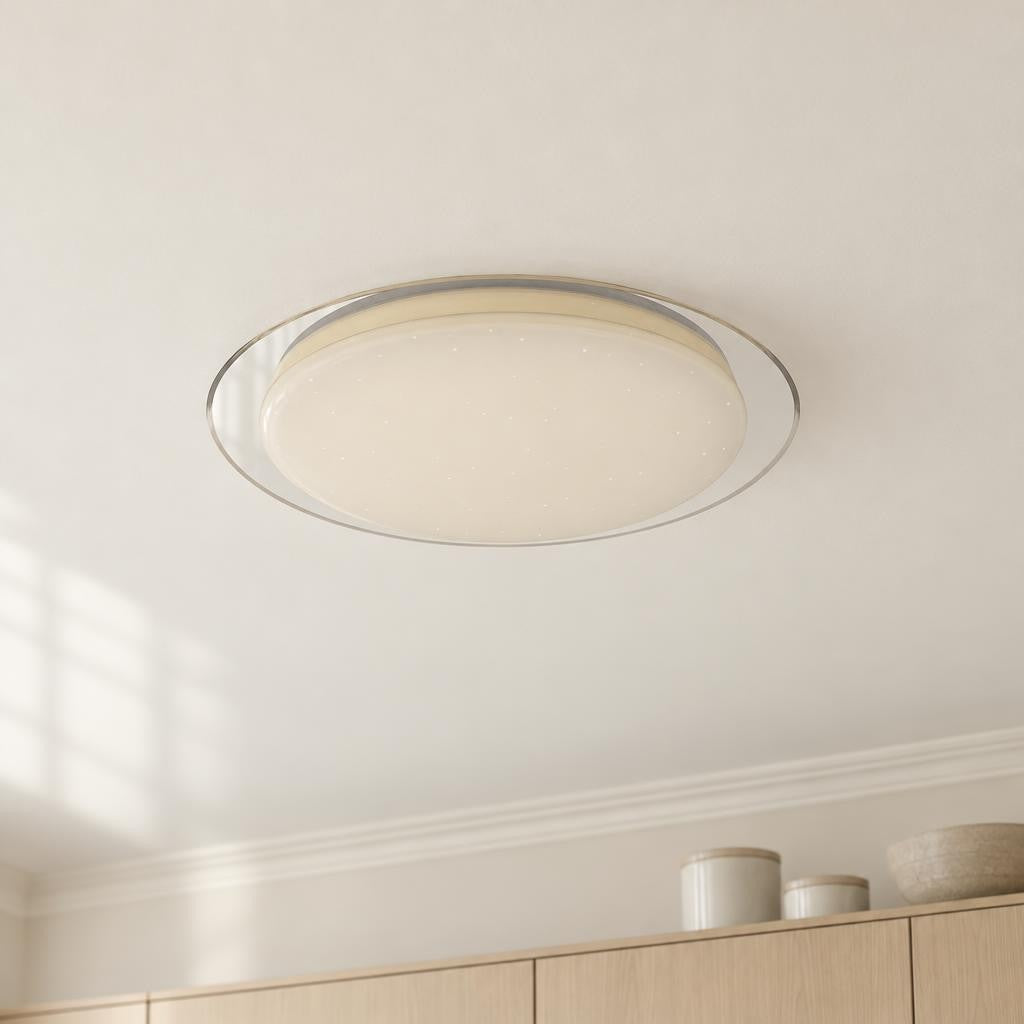 Plafon LED Obolg Optima Branco Moderno Ø45 cm – fotografia de ambiente