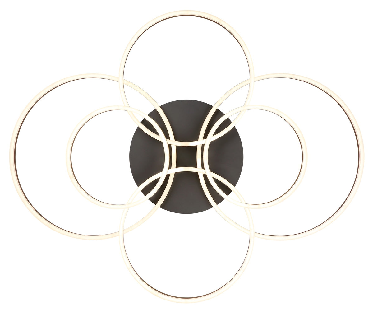 Екстра голям черен алуминиев LED ceiling lamp – изображение 2