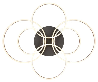 Екстра голям черен алуминиев LED ceiling lamp – изображение 2