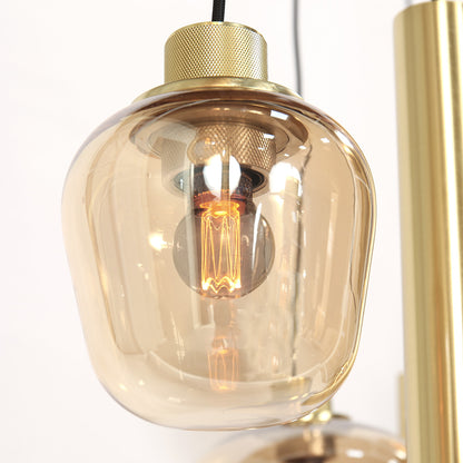 messing-9-lichts-hanglamp-glasvormen-kokers-steinhauer-reflexion-variant-image12