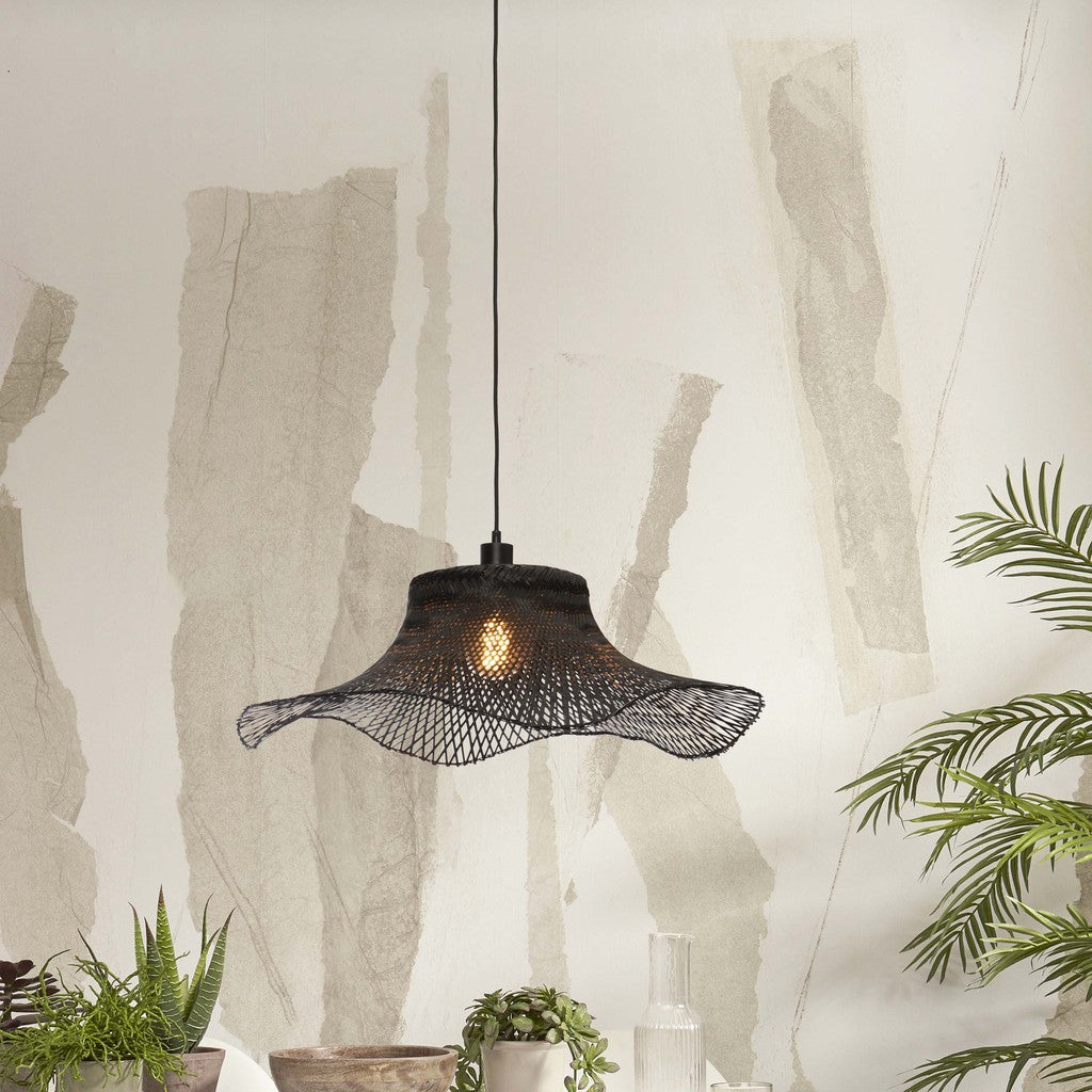 Naturalna boho lampa wisząca z bambusa GOOD&MOJO Ibiza – zdjęcie aranżacyjne