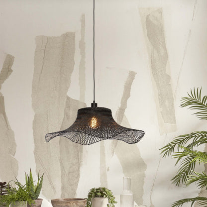 Naturalna boho lampa wisząca z bambusa GOOD&MOJO Ibiza – zdjęcie aranżacyjne