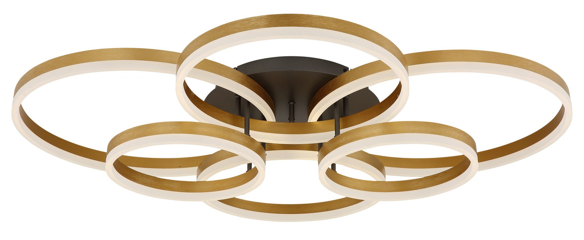 Екстра голям черен алуминиев LED ceiling lamp – изображение 9