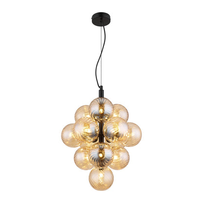 Fin svart glas 13-lamparm