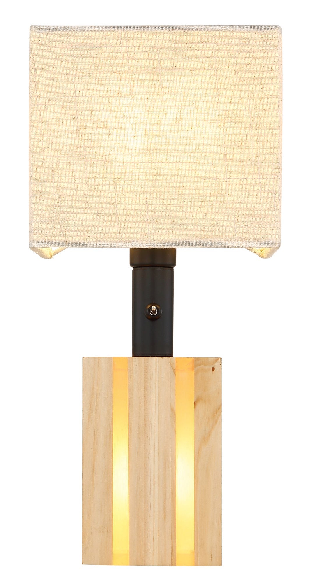 Lampada da parete in lino color naturale elegante – immagine 2