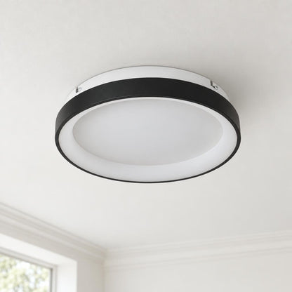 Mexlite Circolare musta LED-kattovalaisin – tunnelmakuva