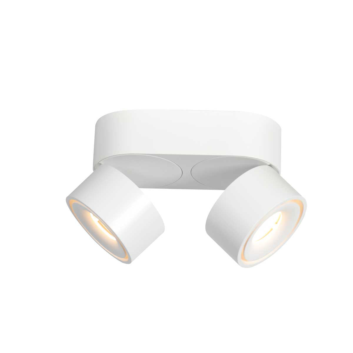 Mexlite Fez Black dubbele witte LED-opbouwspot