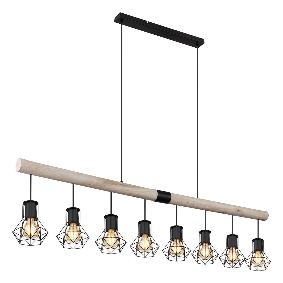 zwarte-diamantkap-hanglamp-8-lichts-globo-priska-main-image