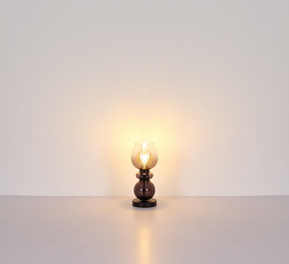 Elegantna crna staklena stolna lampa – slika 5