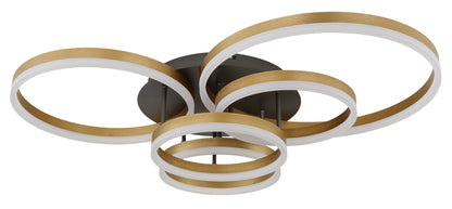 Lampada a soffitto LED in alluminio nero grande e caratteristico – immagine 1
