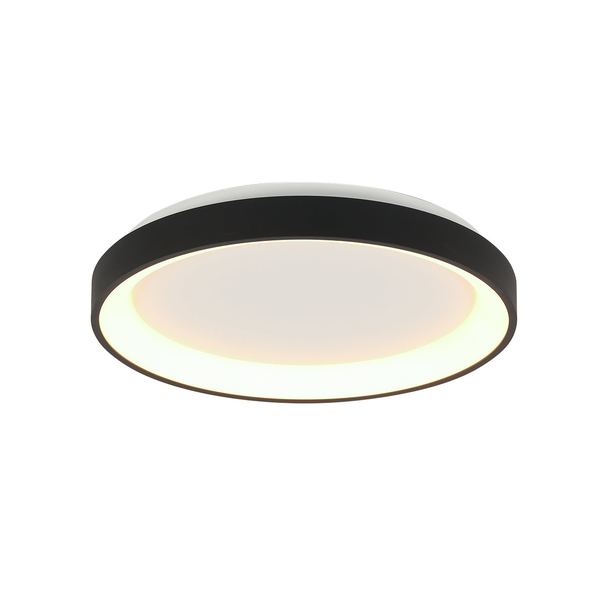 Rund svartvit LED-taklampa Steinhauer Ringlede