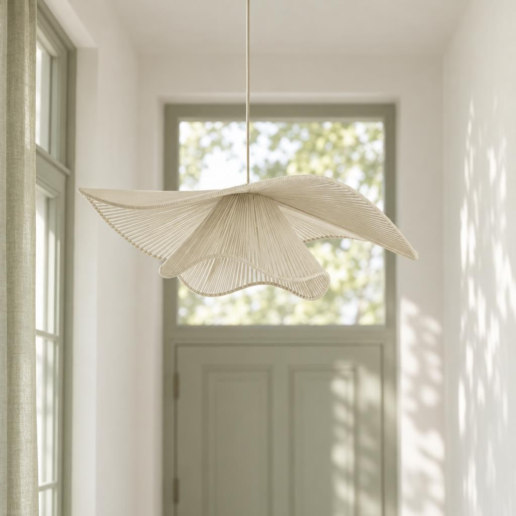 Lampada a sospensione ELCKA color crema Light & Living – foto d'ambiente
