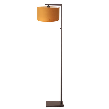 luxe-vloerlamp-in-cacao-met-gouden-velours-kap-steinhauer-stang-main-image