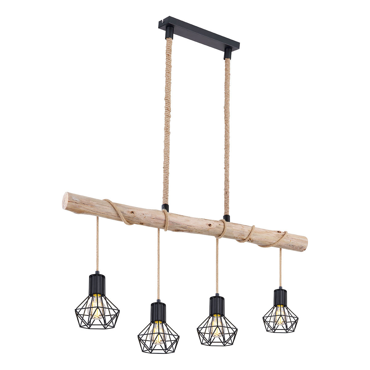 hanglamp-zwart-4-diamantkap-hout-hennep-globo-priska-main-image