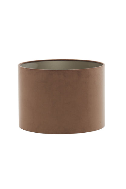 bruingekleurde-cilindervormige-lampenkap-light-living-velours-variant-image1