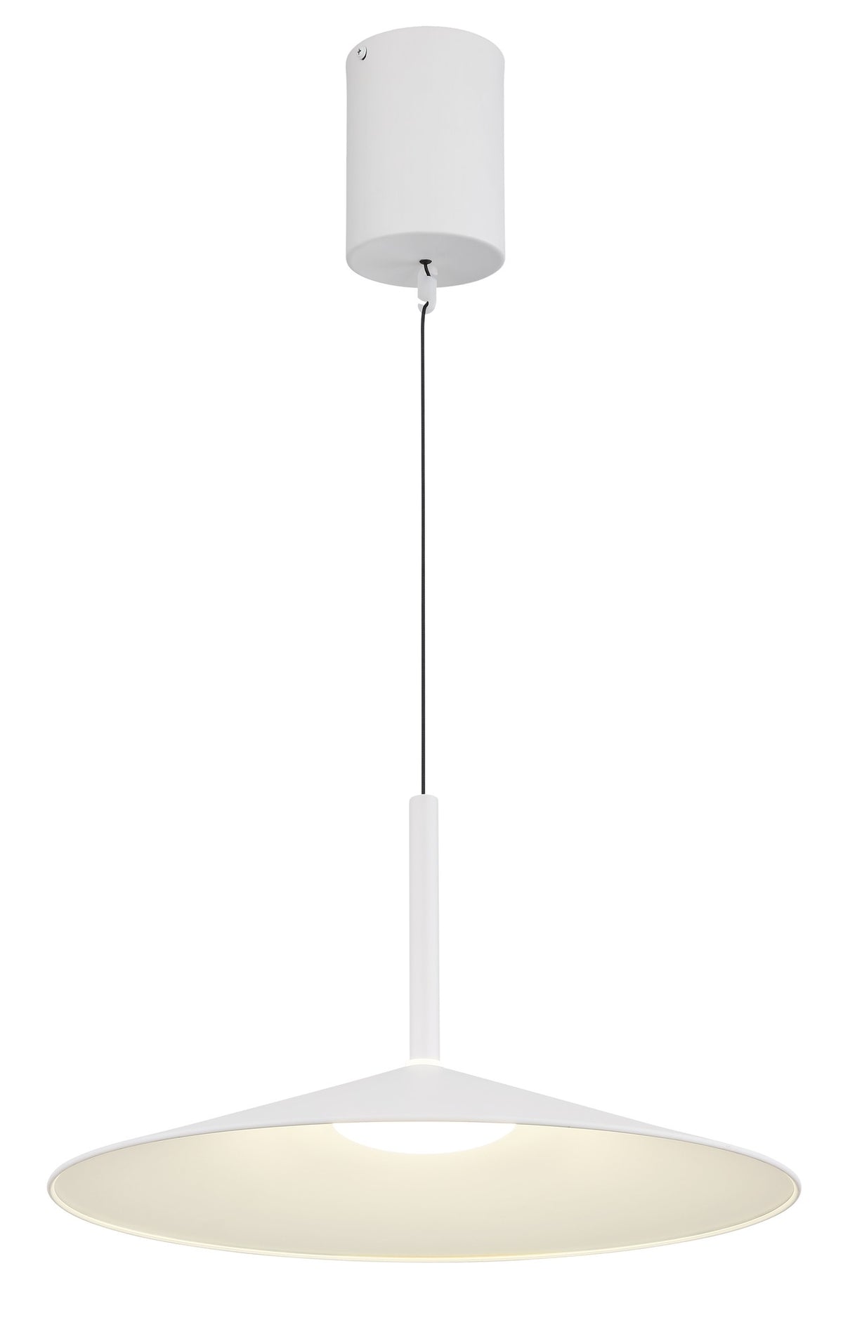 Pequeno candeeiro suspenso LED metálico branco – imagem 2