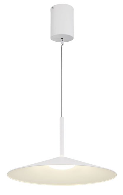 Pequeno candeeiro suspenso LED metálico branco – imagem 2