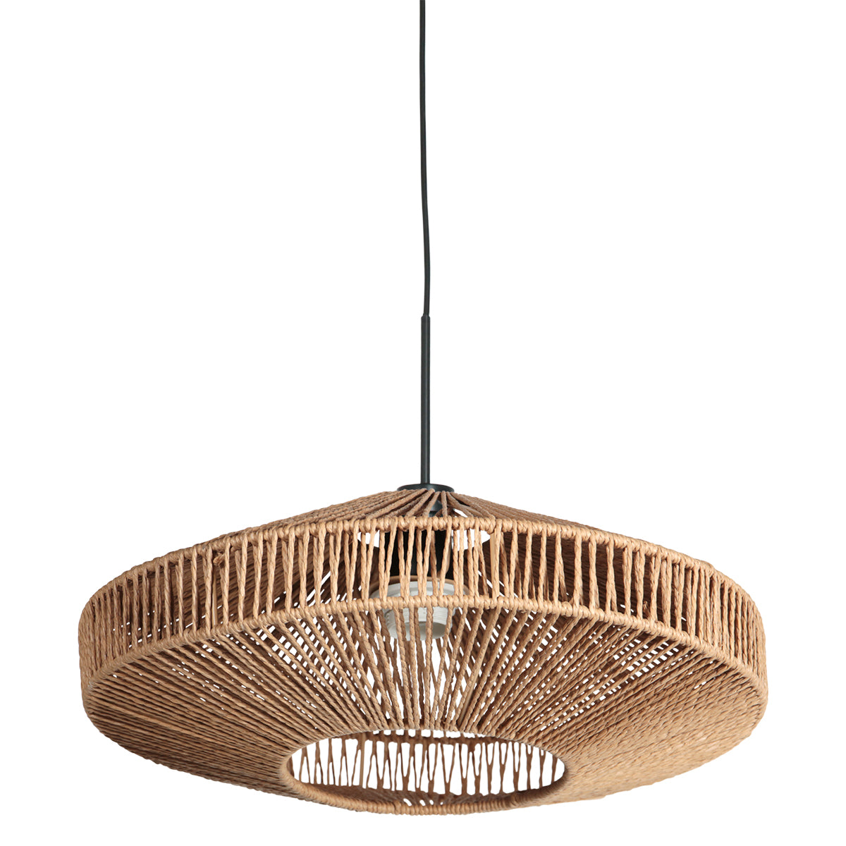 Висяща лампа Steinhauer Sparkled Light с абажур от въже