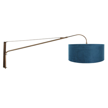 bronzen-wandlamp-met-blauw-velours-kap-o50-cm-steinhauer-elegant-classy-main-image