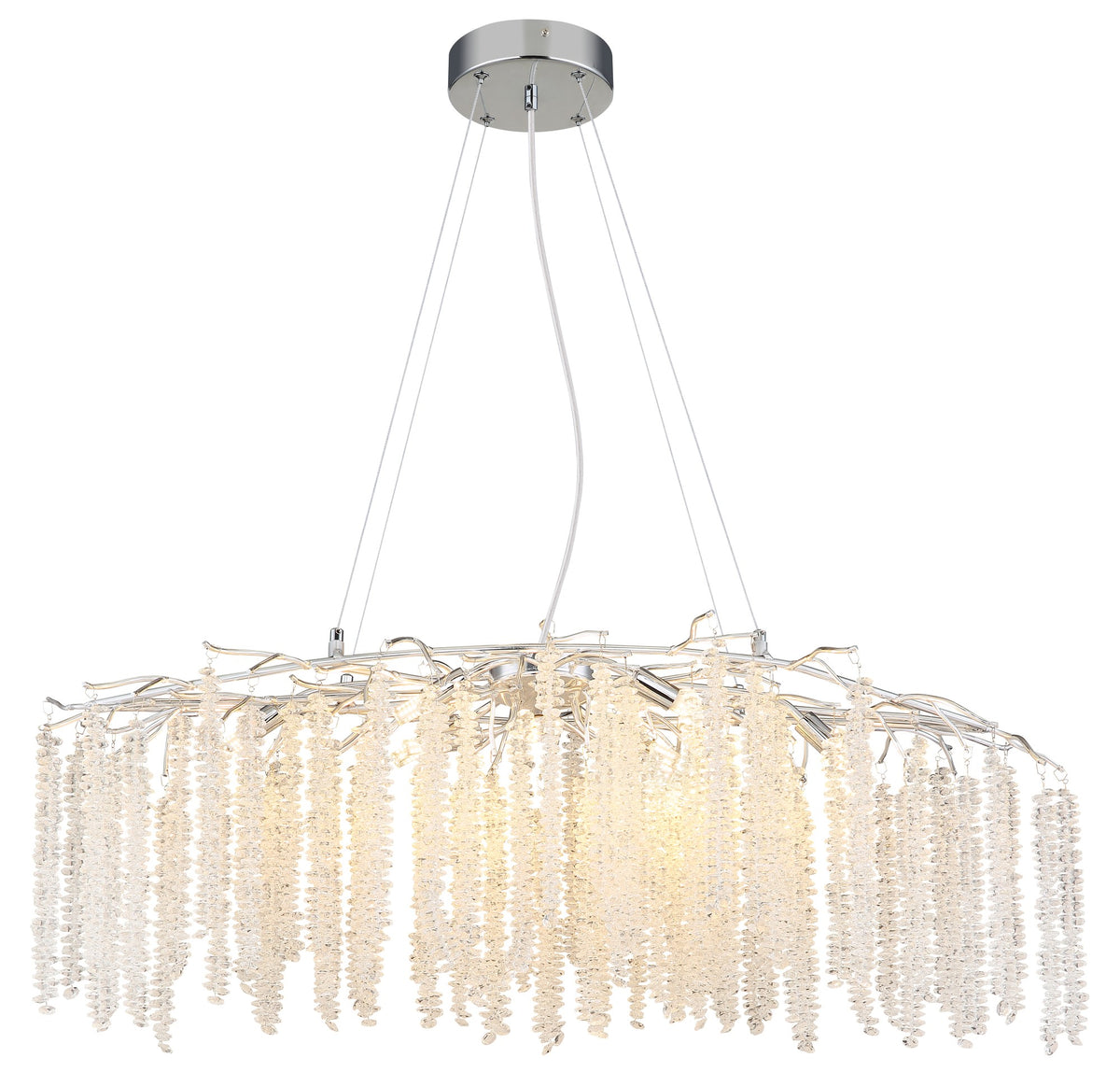 Grando lampadario di cristallo cromato – immagine 2