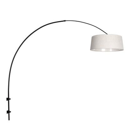 zwarte-boog-wandlamp-met-cremekleurige-linnen-kap-steinhauer-sparkled-light-main-image