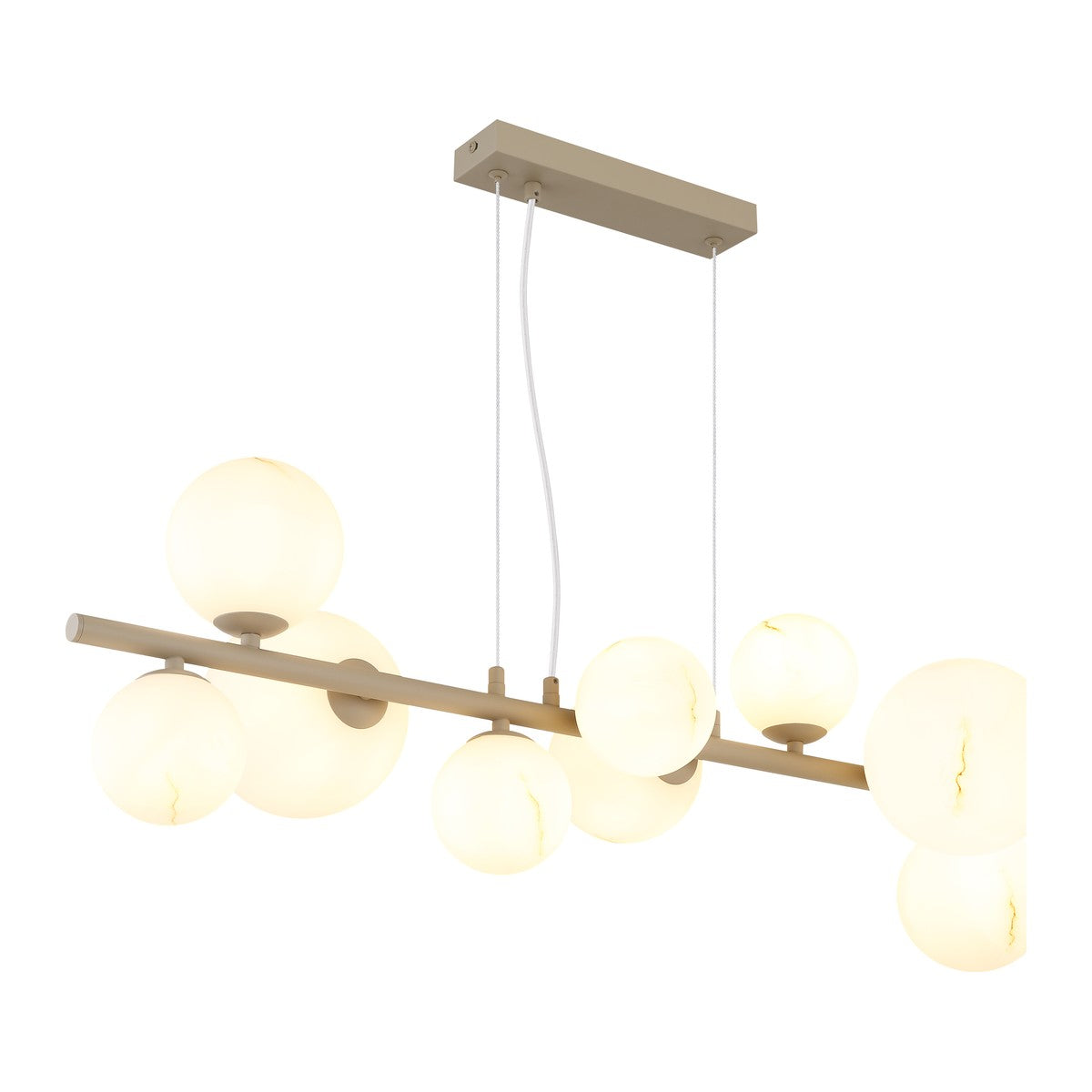 Lampadario metallico sabbia raffinato a 9 luci