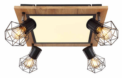 4-lichts-diamantkap-plafondlamp-zwart-globo-priska-variant-image1