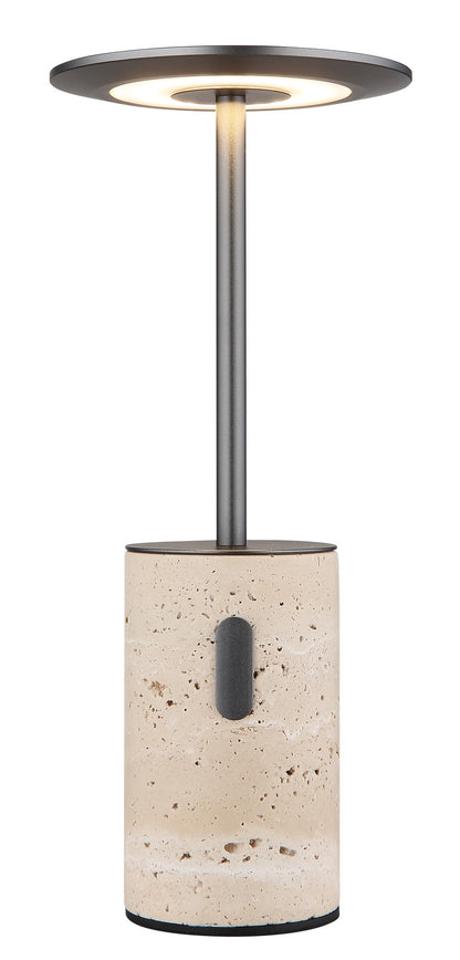 Lampada da tavolo LED in travertino grigio di medie dimensioni – immagine 2