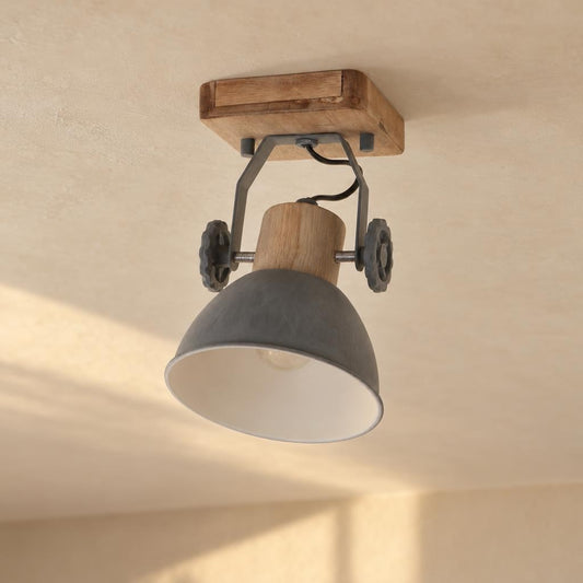 Mexlite Gearwood Grey Spotlight with Wood – lifestyle image