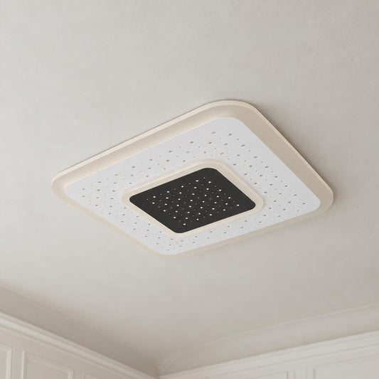 Plafon LED quadrado branco Globo Gisell – fotografia de ambiente