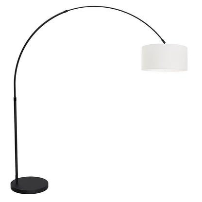 booglamp-zwart-met-witte-linnen-kap-verstelbaar-e27-mexlite-flair-main-image