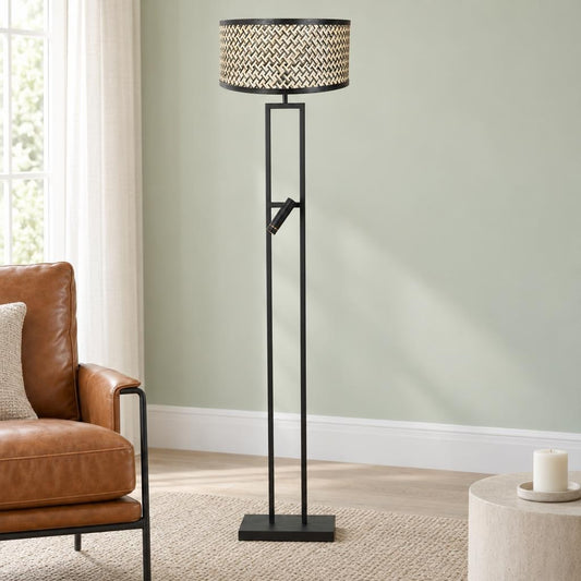 vloerlamp-met-zwart-beige-bamboe-kap-en-leeslicht-steinhauer-stang-ai-sfeer_image
