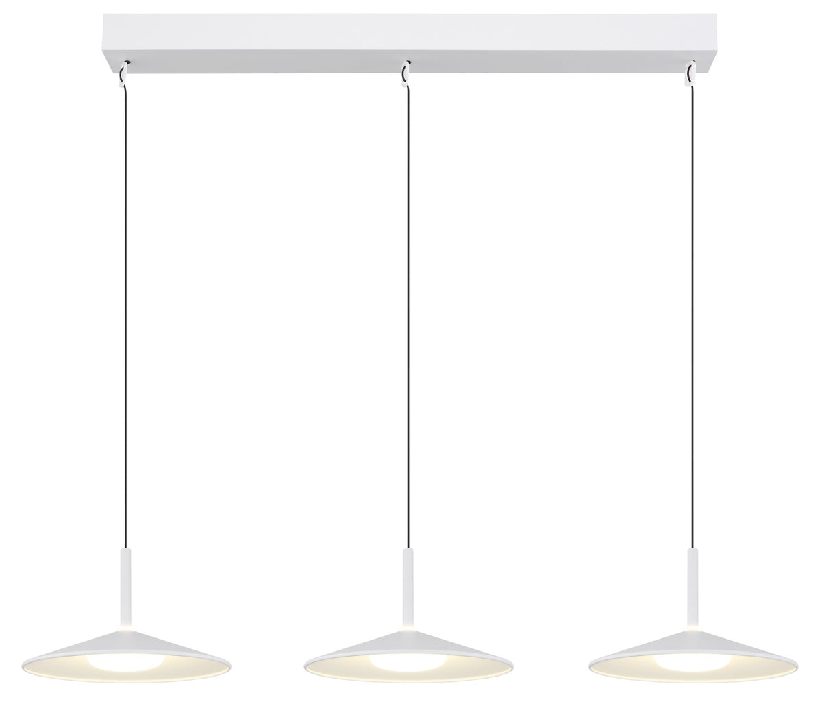 Grande lampada a sospensione in metallo bianco a LED – immagine 2